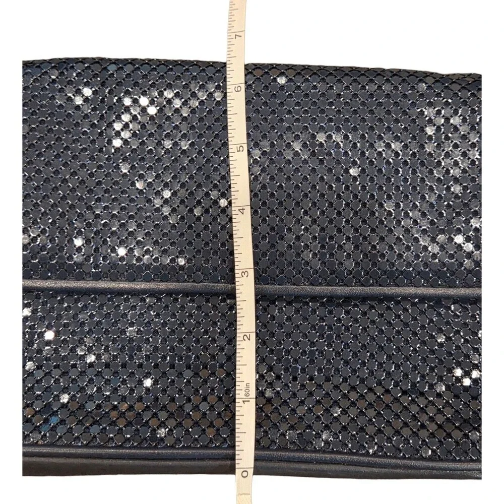 Vintage 70s/80s Whiting and Davis MCM Black Metal Mesh Shoulder Bag
